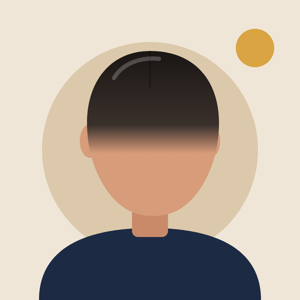 Illustration of a clean fade haircut